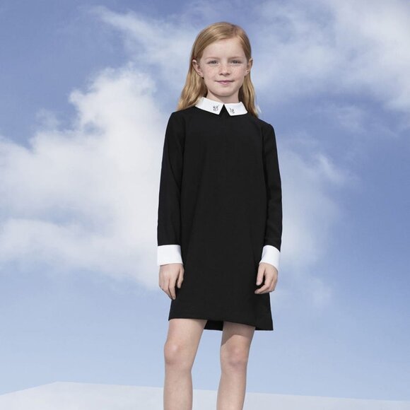 Victoria Beckham x Target - Girls' Black Collared Dress - S - Picture 2 of 5